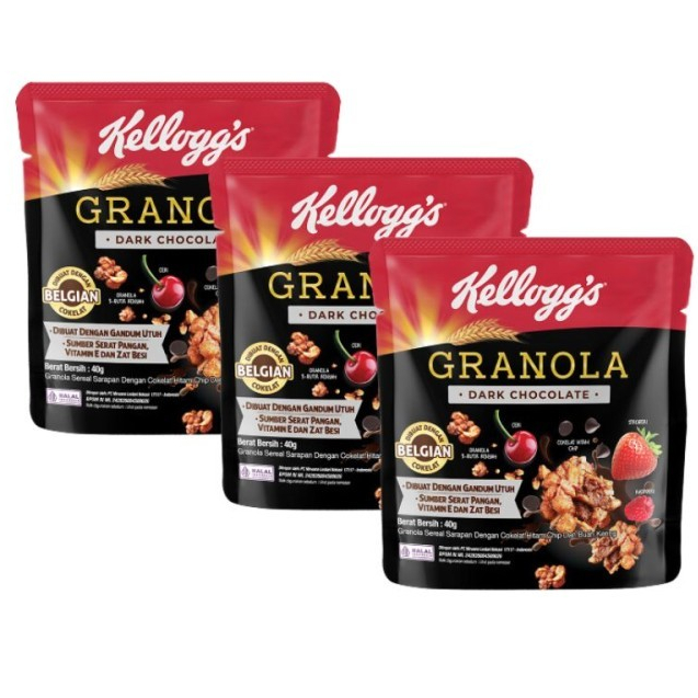 

QH [BUNDLE 6] Kelloggs Granola Dark Chocolate Pouch 40g