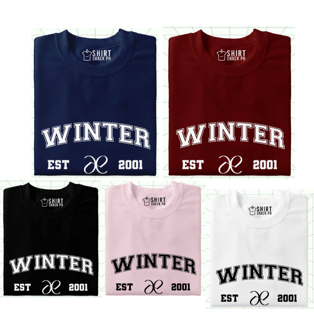 Kaos katun winter aespa baju oblong atasan kpop korea korean tshirt