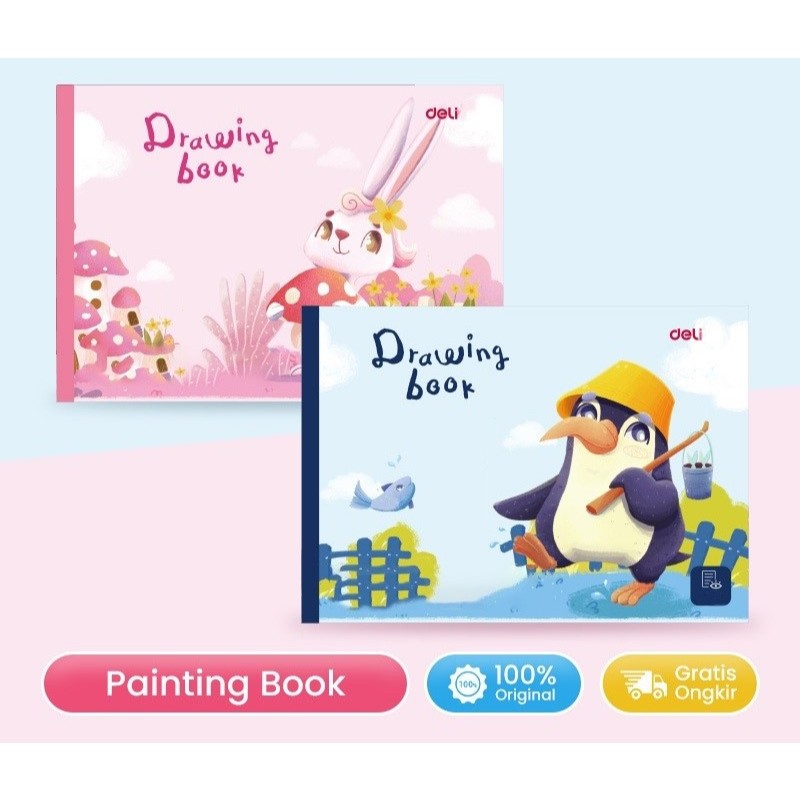 

Deli Buku Gambar Painting Book 20 lembar ukuran 252mm x 179mm [Deli 73377]