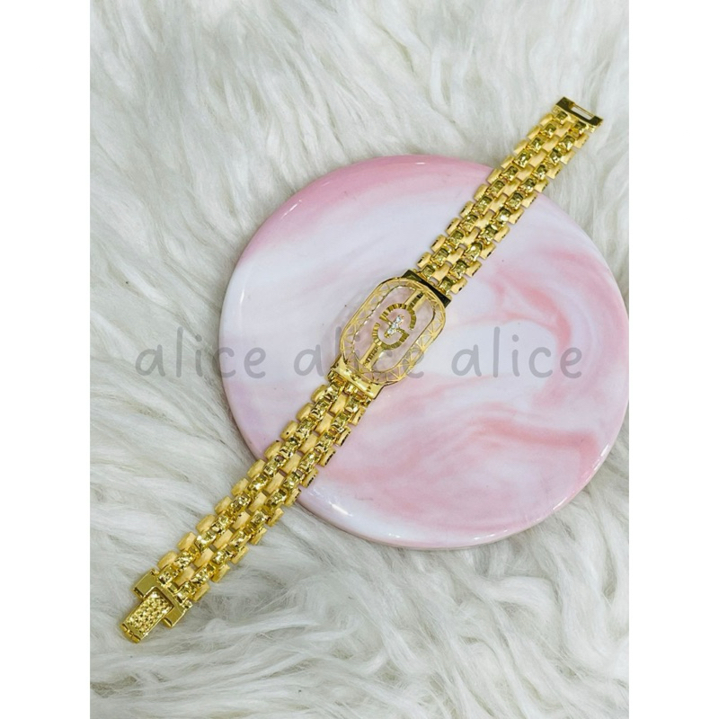 gelang jam tangan wanita papan AD cantik mewah emas asli kadar 875