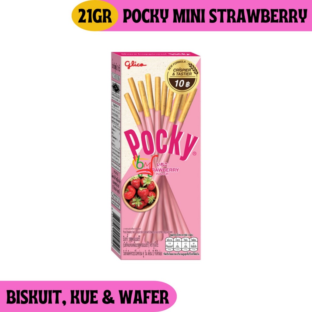 

Pocky Strawberry Half Size Glico Pocky Kemasan Mini Rasa Stroberi