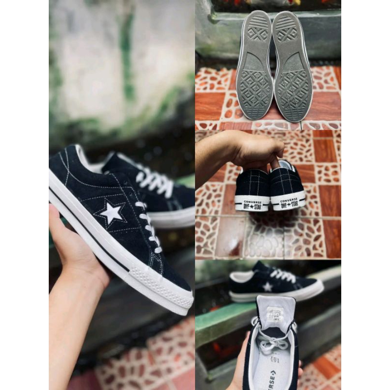 CONVERSE ONE STAR BLACK WHITE