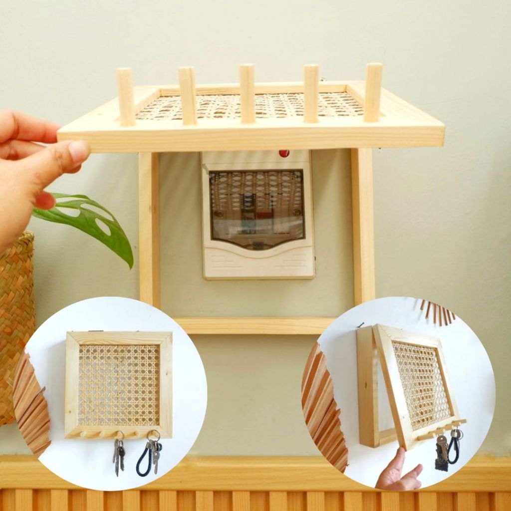 Penutup MCB Rotan Webbing (Cover Tutup Pelindung Meteran Listrik MCB Aesthetic Estetik Kekinian)