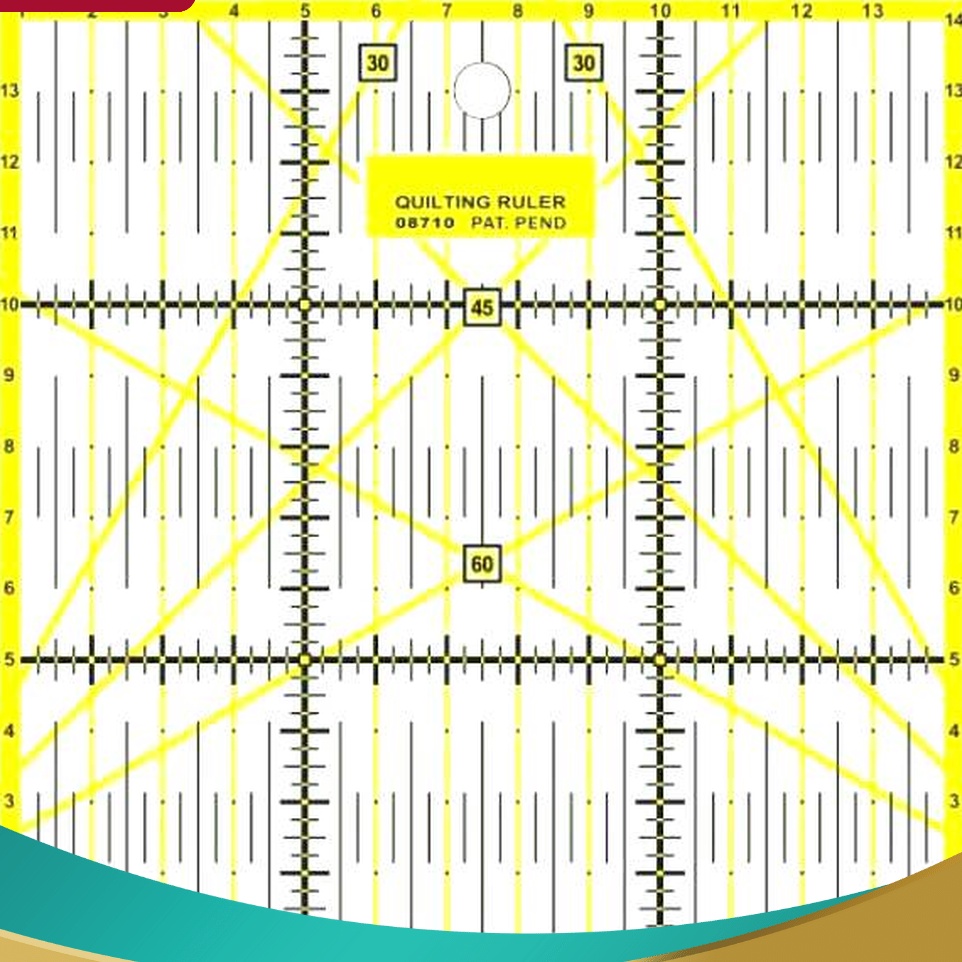 

TERBARU Penggaris Jahit Quilting Ruler AC 15 Penggaris Pola Penggaris Bahan 15 x 15 CM