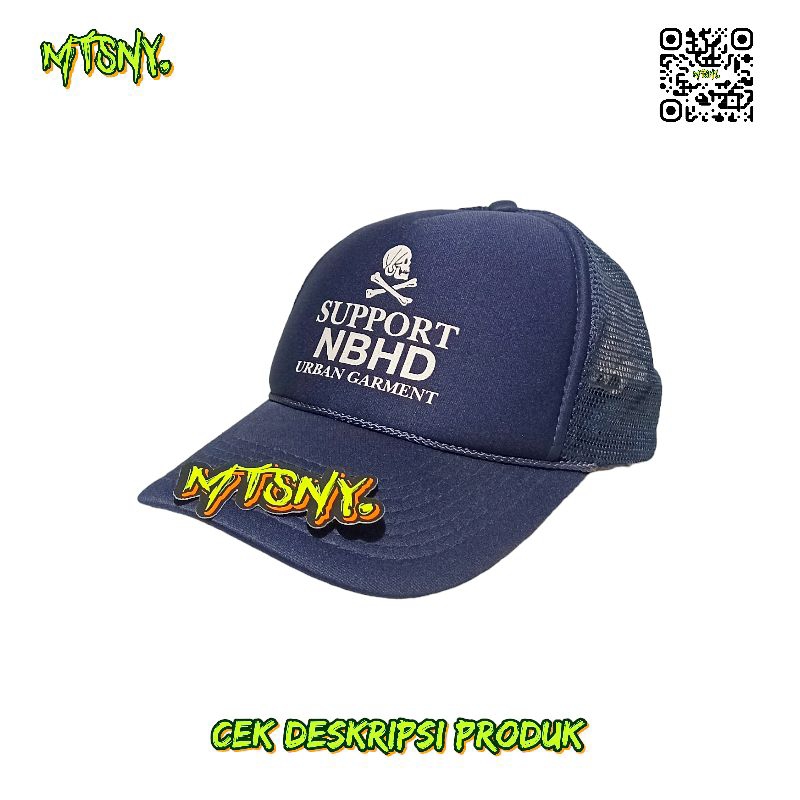 Topi Snapback Jaring Truck Cap Rope Neighborhood Otto Vintage Biru