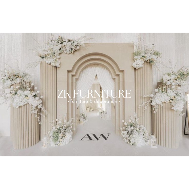 backdrop pelaminan triplek / pintu masuk pintu gate triplek terbaru / backdrop kekinian mewah / deko