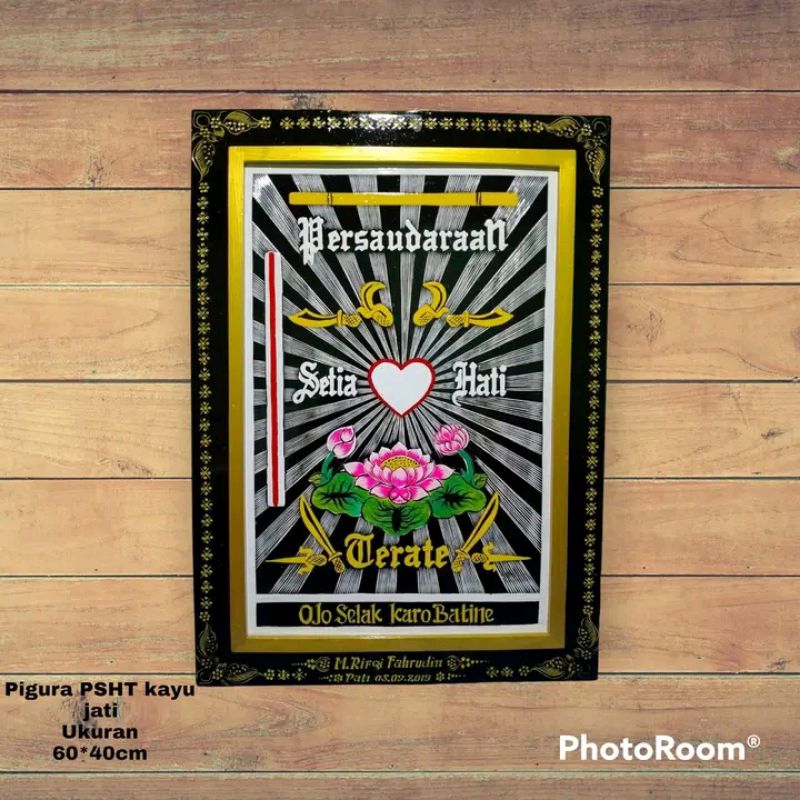 PIGURA PSHT TIMBUL FULL KAYU JATI / LOGO PSHT / FREE CUSTOM