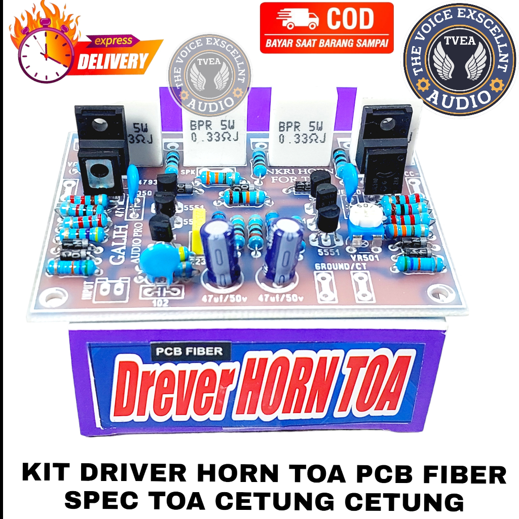 Kit Driver Amplifier Horn Corong Khusus TOA Kualitas Super Midhigh TOA PCB FIBER