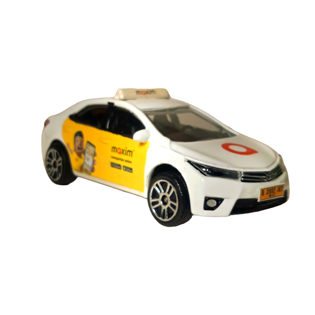 DIECAST MINIATUR SKALA 1/64 TOYOTA COROLLA CUSTOM TAKSI MAXIM