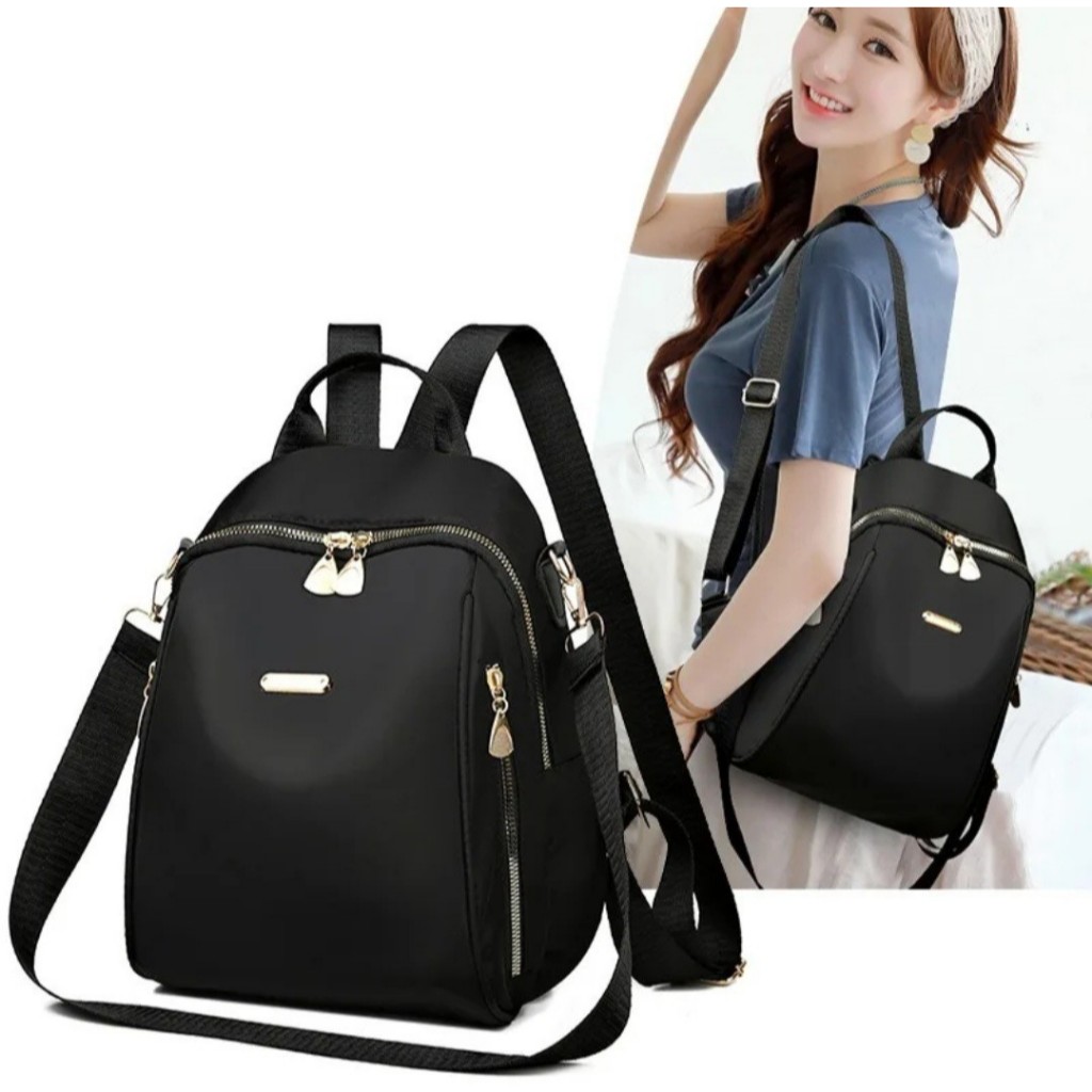 Tas Ransel Wanita Waterproof Bahan Nylon Model Terbaru Tas Ransel Wanita Kasual