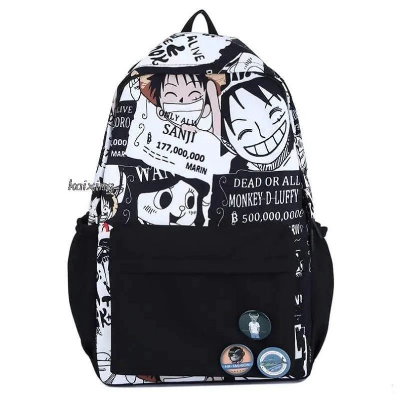Tas Sekolah Anak Laki-Laki SD SMP Motif Kartun Anime
