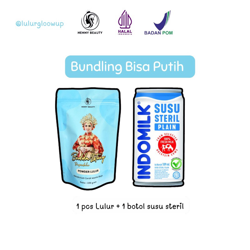 Bundling Cerah Instan | Lulur bedda lotong | Lulur pemutih badan dan wajah permanen | SUDAH BPOM