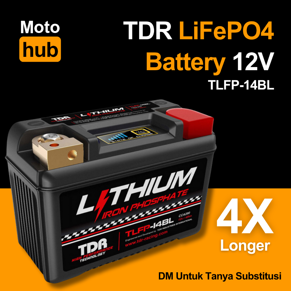 AKI MOTOR AKI KERING TDR RACING AKI DUCATI-APRILIA-ROYALENFIELD TLFP-14BL LITHIUM