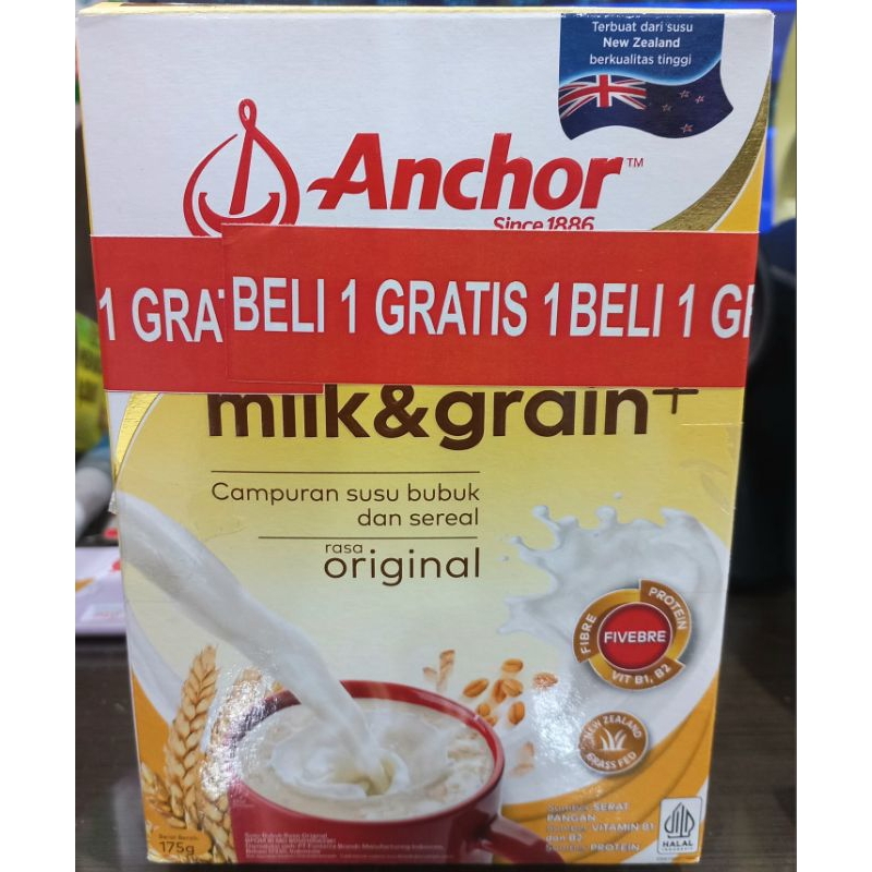 

BELI 1 GRATIS 1 ANCHOR MILK AND GRAIN 175gr EXP MARET 2025