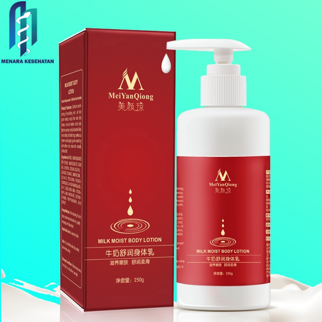 MeiYanQiong Milk Moist Body Lotion Menghaluskan Kulit, Melembabkan Secara Mendalam, Wangi Ringan