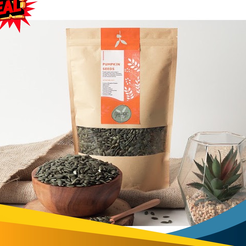 

TERDAHSYAT Pumpkin Seed Roasted 1KG Biji Labu camilan sehat Pepita Premium Organic Paradise