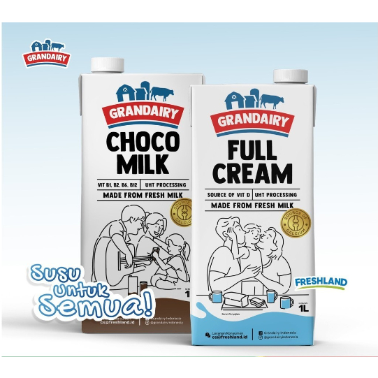 

GRANDAIRY Susu UHT Chocolate / Full Cream 1 Liter