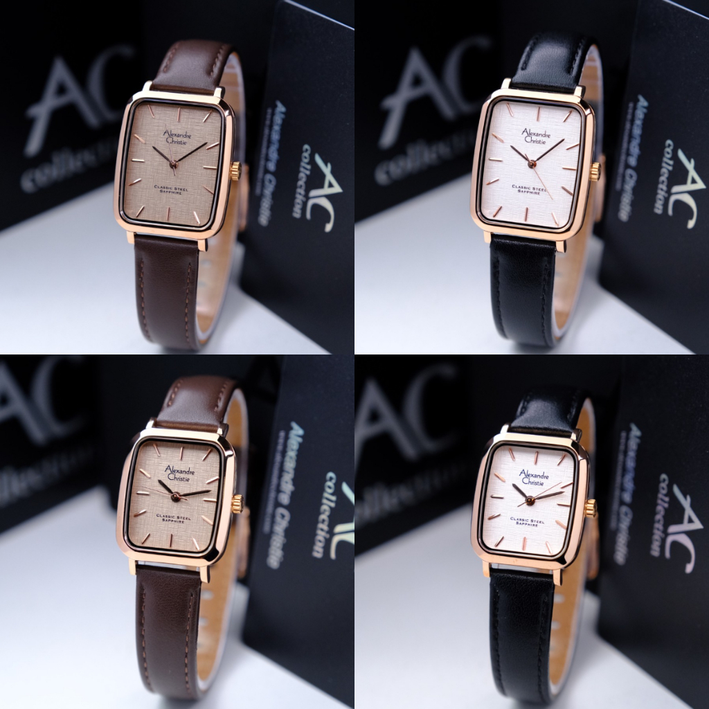 ORIGINAL Jam Tangan Couple Pria/Wanita Alexandre Christie AC 8699 / AC8699 Garansi 1 Tahun - Tali Ku