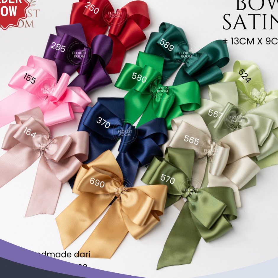 

FLASH SALE PO Bow Satin isi 2PcsPack Pita Jadi Ribbon