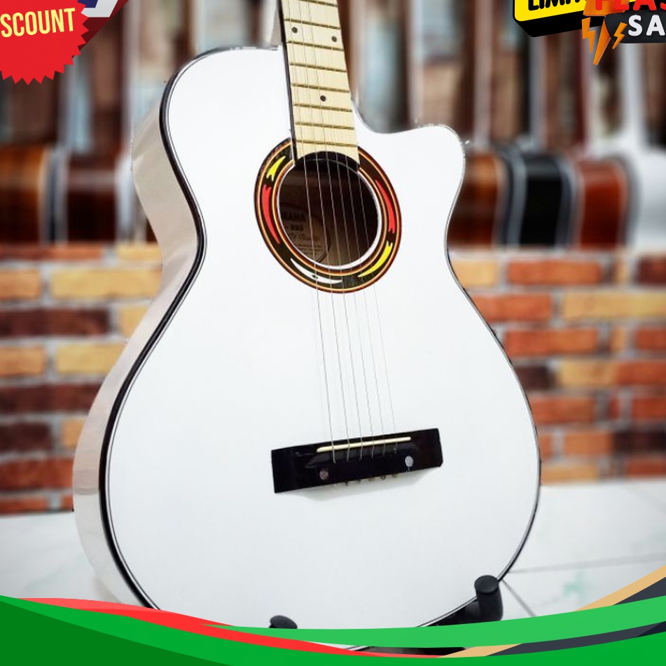 BOMBASTIS Gitar Akustik Pemula Berkualitas Gratis Pik