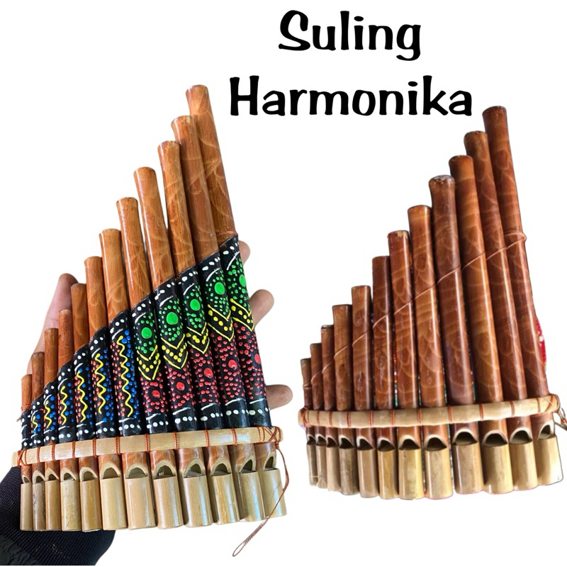 Suling Bambu harmonika - Dengan 8 Bambu & 12 Bambu Bali - Kerajinan Tangan Bali - Balinese Handycraf