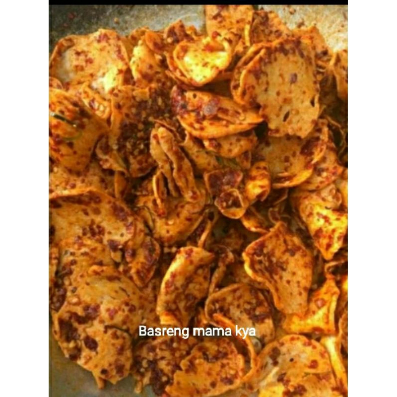 

Basreng mama kya pedas, gurih, renyah isi 1kg