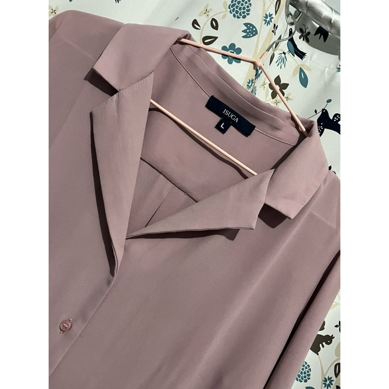 Kemeja Isuga Lilac - Blouse ala korea / Preloved