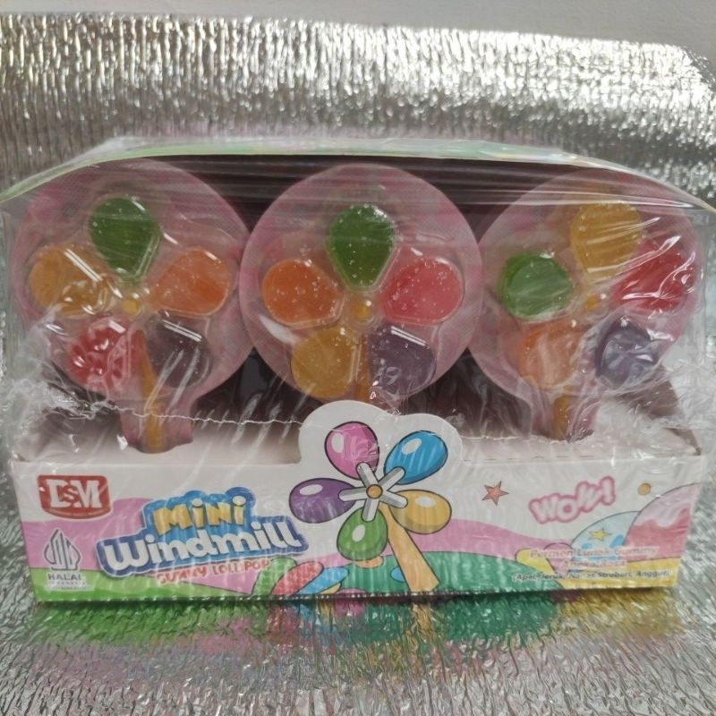 

Permen Lunak Gummy Lollypop Kincir 1pax isi 30pcs