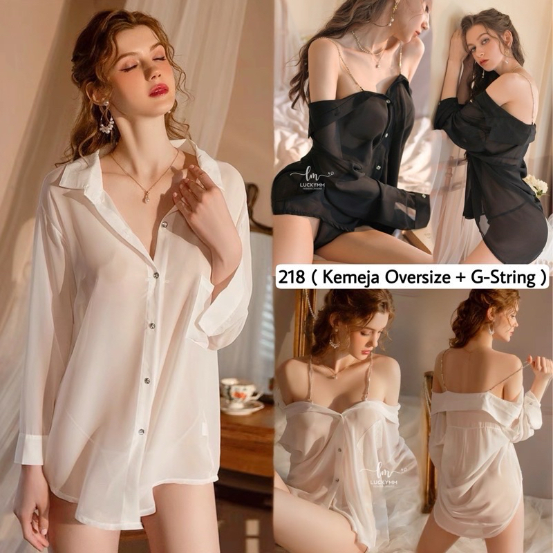 Sexy lingerie kemeja transparan baju tidur sexy lingerie wanita / Lingerie kemeja oversize / Baju se