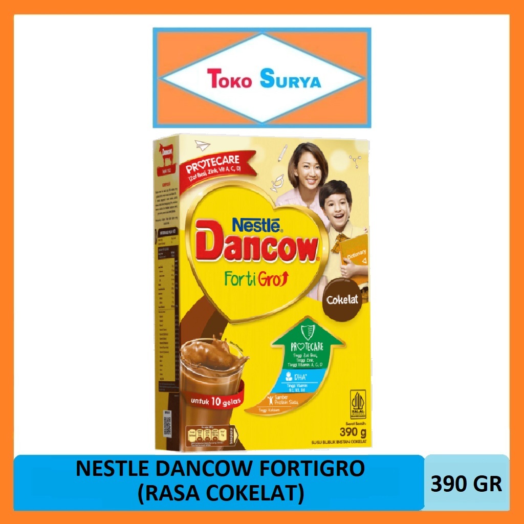 

Nestle Dancow Fortigro Susu Anak 6-12 Tahun Rasa Cokelat 390 Gr