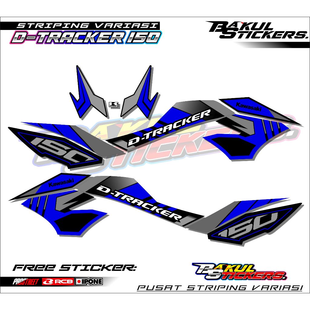 STRIPING VARIASI KAWASAKI D TRACKER 150  / STICKER LIST VARIASI MOTOR D TRACKER 150