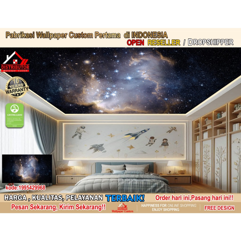 Wallpaper Dinding 3D Tema Galaxy | | Wallpaper Sky 3D | Luar Angkasa | Wallpaper Kamar Anak | Wallpa
