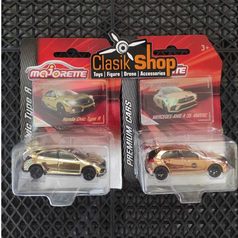 Majorette Honda Civic Type R Gold Edition 2020 Rare Mercedes AMG Chase Car