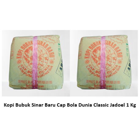 

Kopi Bubuk Sinar Baru Cap Bola Dunia Classic Jadoel 1 Kg (2 x 500 gram)