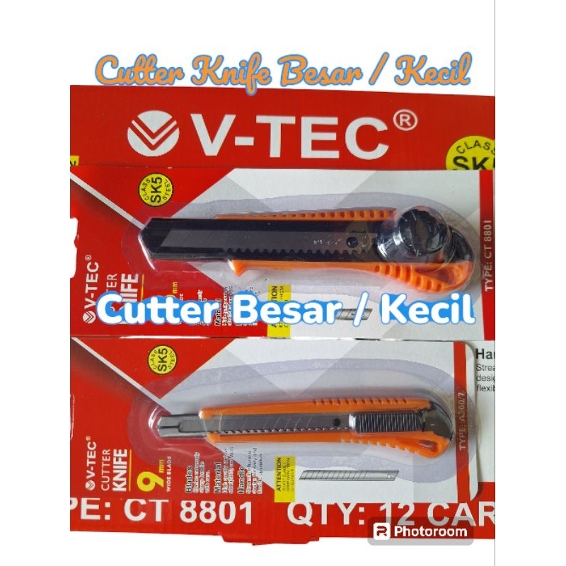 1 pcs | Cutter knife Besar / Kecil / Isi Cutter | Kualitas Premium Bagus dan tajam 《WAJIB PUNYA》
