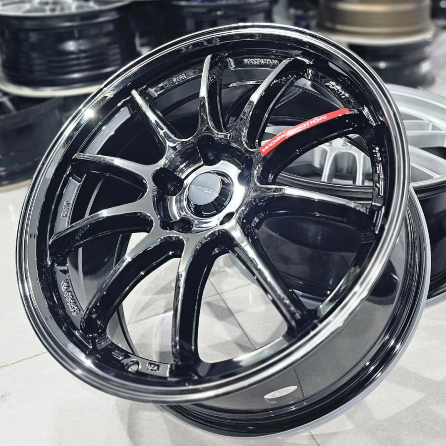 velg mobil r18 WORK ZR10 BLACK CROME velg racing ring 18 reborn zenix rush terios crv civic