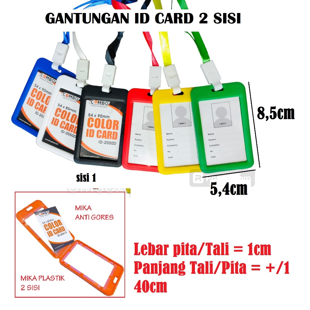 

Gantungan ID Card 2 sisi/Gantungan Kartu ID 2 muka
