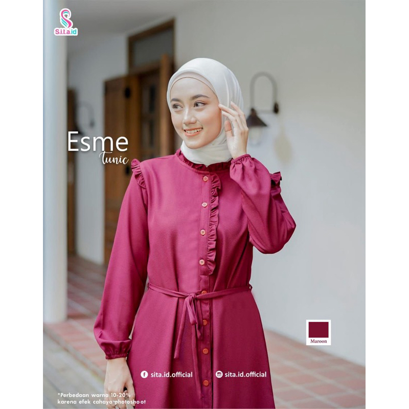 SITA.ID | ESME TUNIK KEMEJA SEMIFORMAL ELEGAN WANITA DEWASA