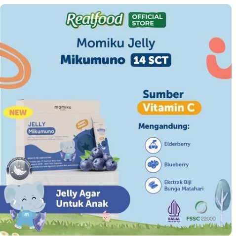 

Realfood Momiku Jelly Mikumuno Dengan Sarang Burung Walet, Vitamin C dan Madu Hutan, 14 pcs