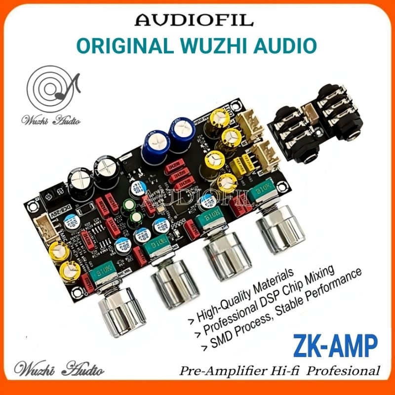 ZK-AMP Karaoke Microphone Reverberation Modul Digital Echo Mixing DSP Pro Original Wuzhi Audio