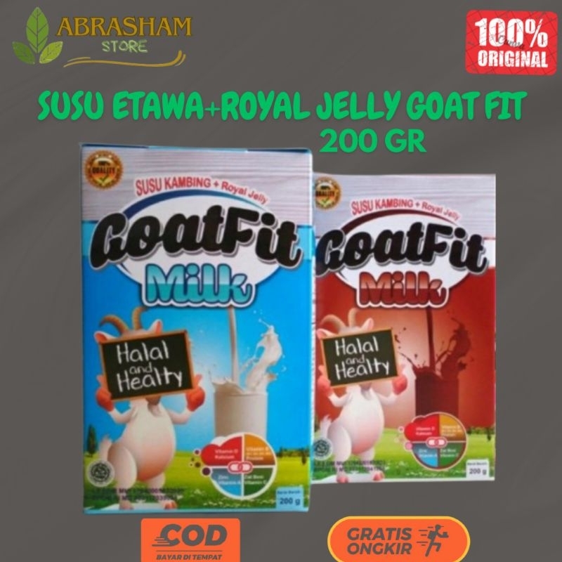 

Susu Kambing Etawa GOATFIT 200 GR Plus Royal Jelly Bagus Untuk Segala Jenis Penyakit Milk Susu Goat Fit Asli Bubuk Susu Herbal