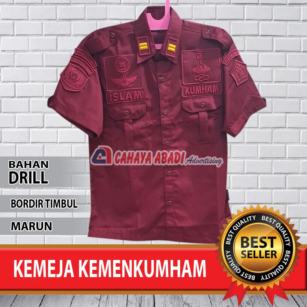 Kemeja KEMENKUMHAM Lapas Seragam KEMENKUMHAM Lapas Baju PDL KEMENKUMHAM