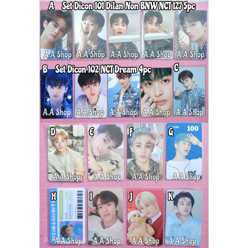 Ready Mark Photocard Official Dicon Dilan Non BNW 102 Natrep Limited Awaken Trading Card TC B Glimo 