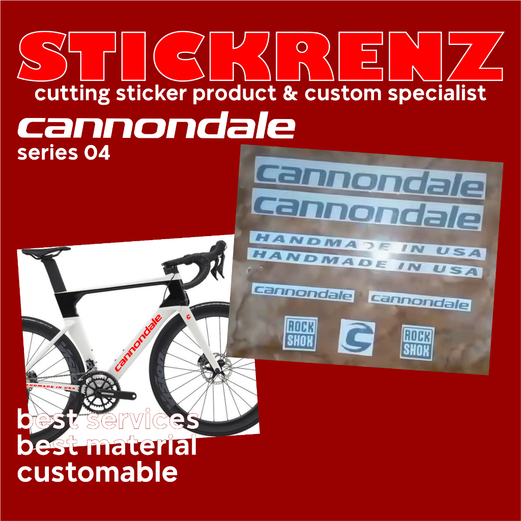 Cutting Sticker Stiker Frame Sepeda Roadbike MTB Cannondale 04 Custom