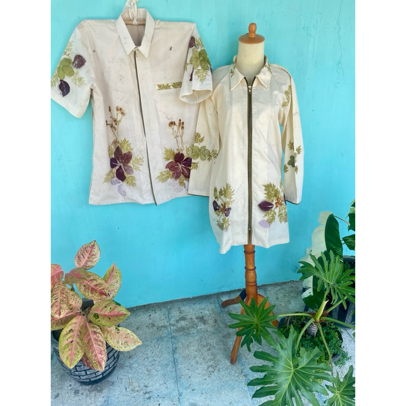 couple batik Ecoprint kain katun
