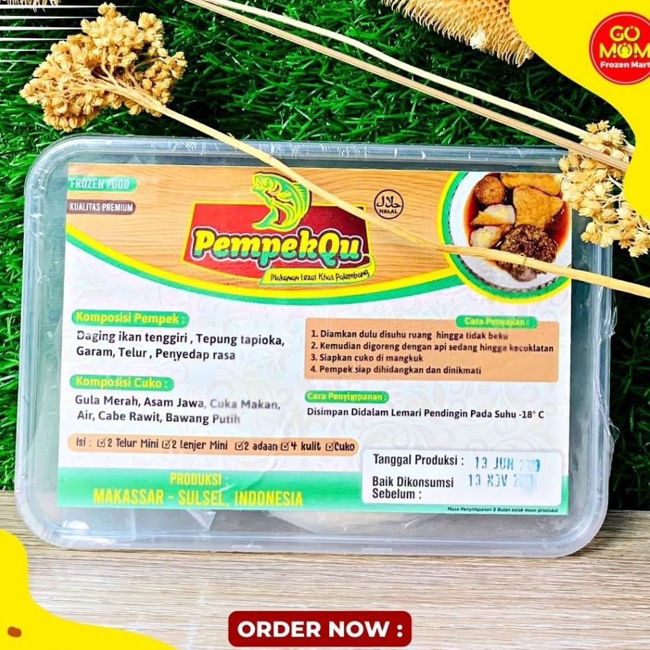 

PEMPEKQU ISI( 2 Telur Mini, 2 Lenjer Mini, 2 Adaan, 4 Kulit, Cuko )