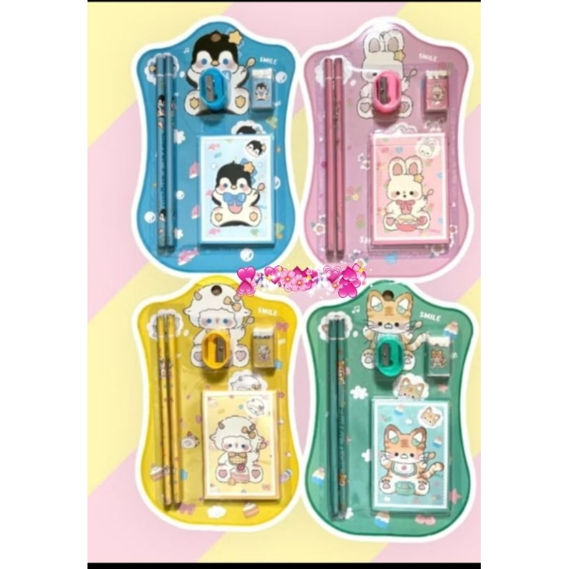 

Paket alat tulis / castle 5in1 set stationery / paket alat tulis lengkap / souvenir ulang tahun anak