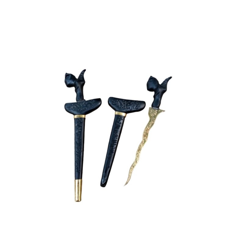 Keris Mini Kuningan Sarung Fiber Glass