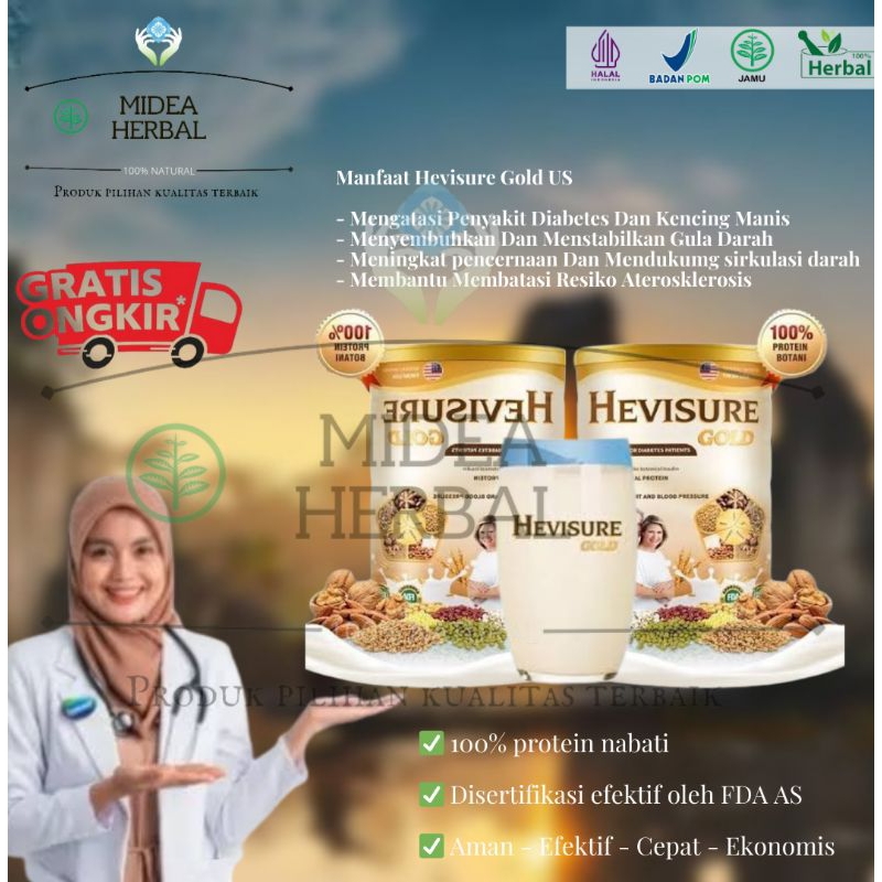 

HEVISURE GOLD USA KALENG 650 Gram - Susu Terapi Atasi Diabetes Gula Darah Dan Kencing Manis