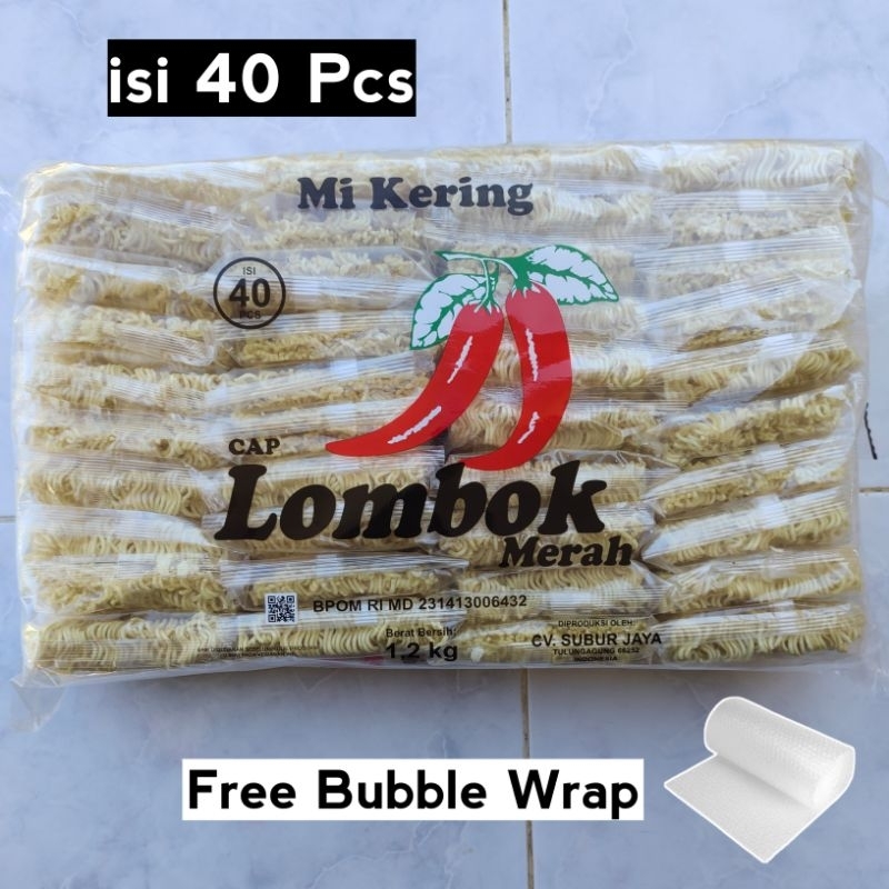 

Mi Yoki Mi Kering Cap Lombok Merah 1 Ball isi 40 Pcs